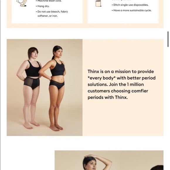 Thinx NWT Set of Three Black Hiphugger Classic Super Absorbent Period Underwear - Picture 6 of 9